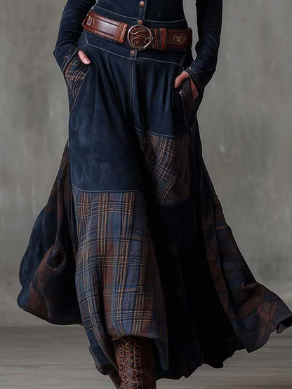 Azucena | Suede maxi dress with belt