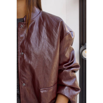 KURTKA BOMBER BURGUNDOWA