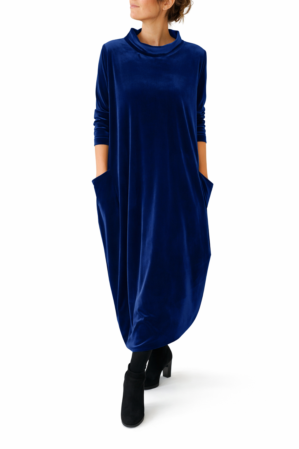 Aria – Elegancka zwiewna sukienka z golfem