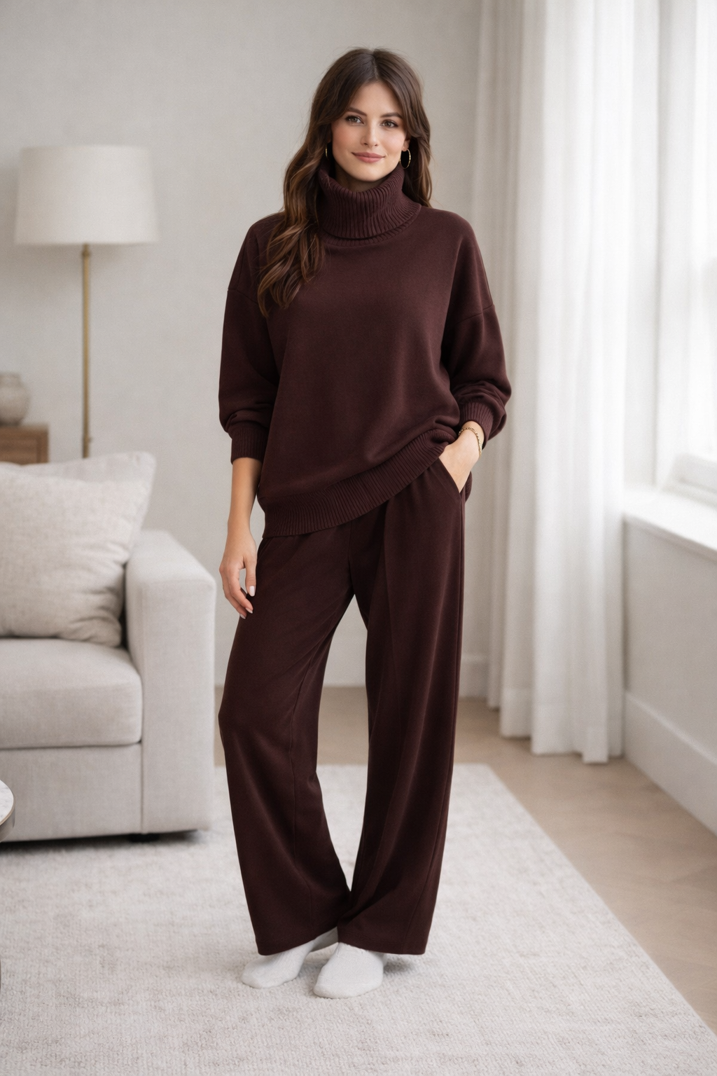 Líora™ – Miękki oversize komplet domowy
